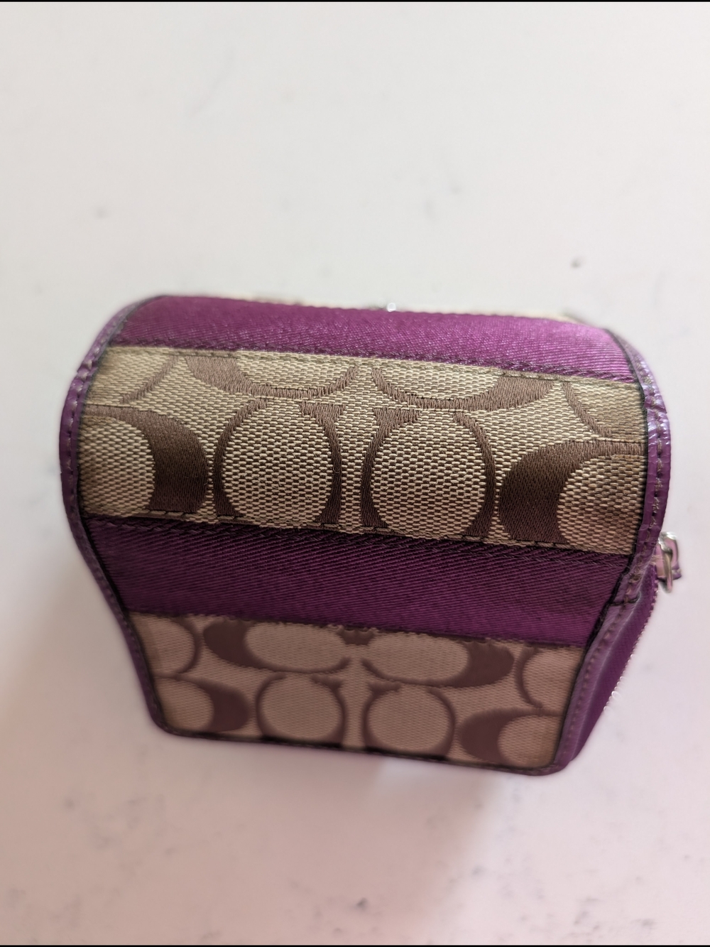 Coach Purple and Brown Bifold Wallet - Picture 3 of 10
